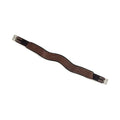Anatomical Comfort Leather Hunter Girth – Padded English Horse Girth with Double Elastic & Roller Buckles