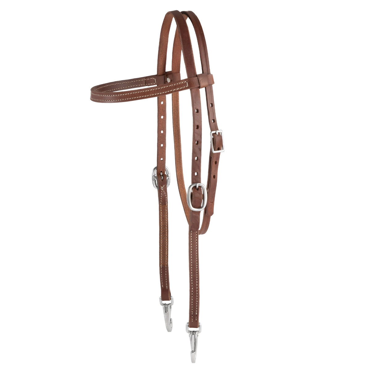 Working-Ride Hermann Oak Leather Headstall – Browband & Sliding Ear