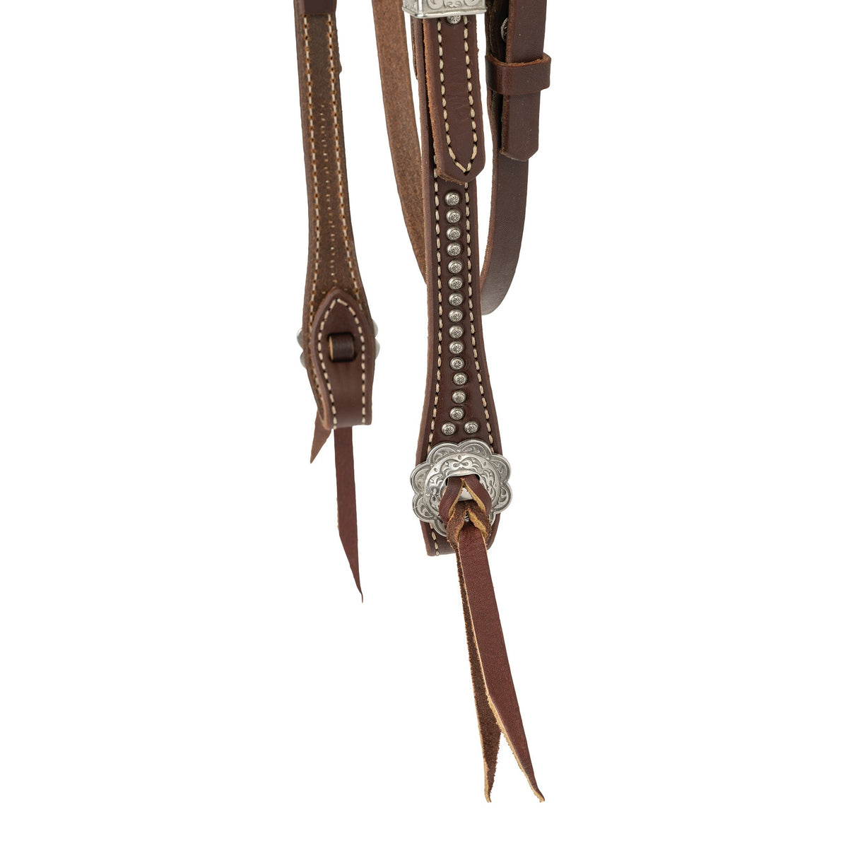 Classic Browband Horse Headstall – Genuine Leather with Single Brass Buckle