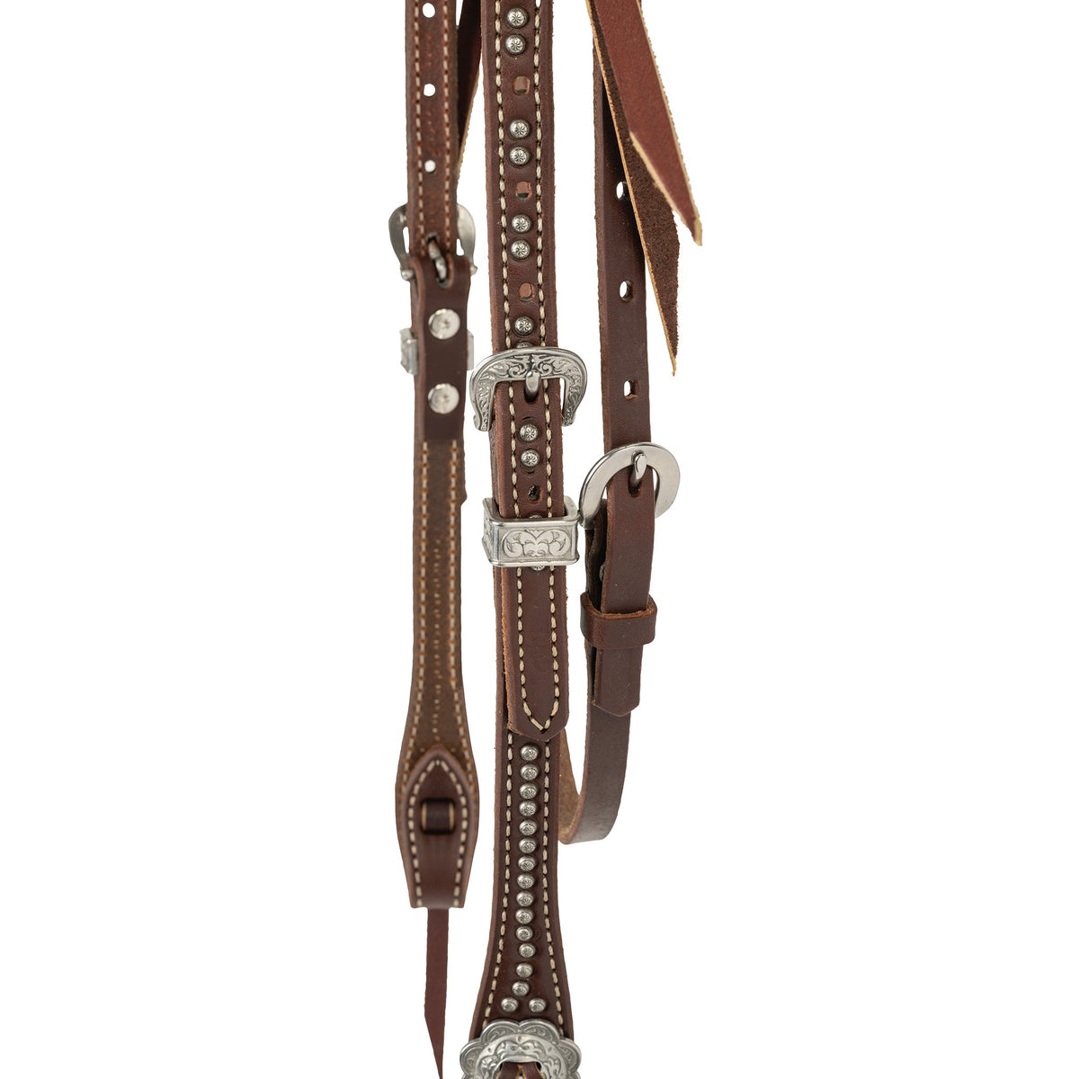 Classic Browband Horse Headstall – Genuine Leather with Single Brass Buckle