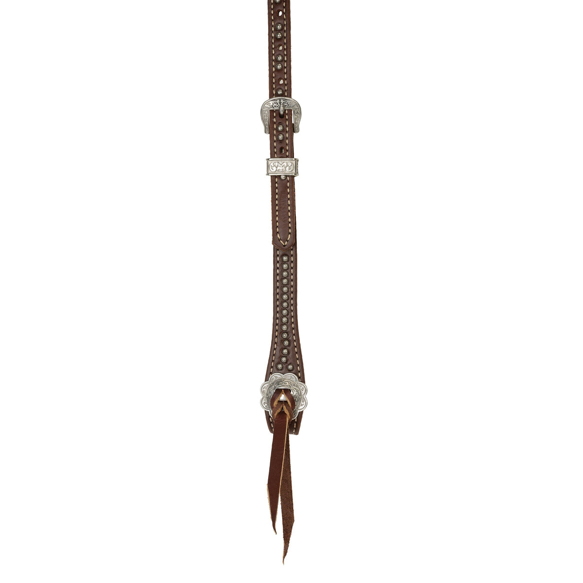 Classic Browband Horse Headstall – Genuine Leather with Single Brass Buckle
