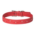 Elegant Crystal Leather Dog Collar – Soft Napa Leather with Stainless Steel Hardware