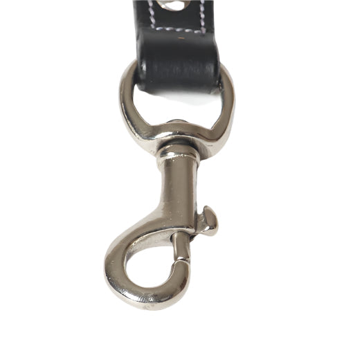 Fancy Stitched Padded Genuine Leather Dog Leash – Handcrafted Heavy-Duty Walking Lead