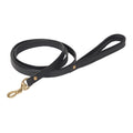 Premium Padded Handle Genuine Leather Dog Leash – Handcrafted Walking Lead with Stainless Steel Swivel Snap
