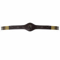 Genuine Leather Horse Girth – Padded Comfort Girth with Center Snap & Elastic Ends