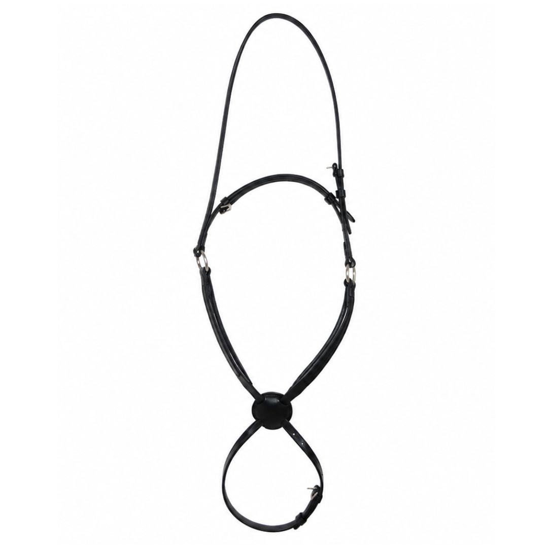 Customizable Empty Channel Figure 8 Leather Grackle Noseband – 8 mm & 10 mm