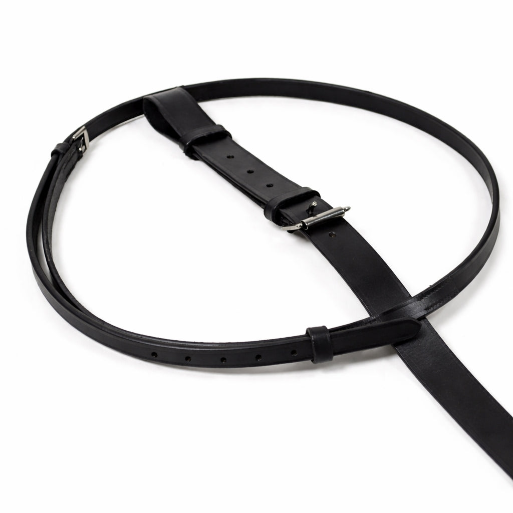 Raised Leather Standing Martingale with Double Stitch Detail – Adjustable Training Tack
