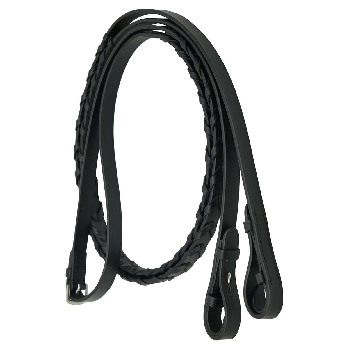Handcrafted Braided Horse Reins – Genuine Leather with Secure Billet Ends