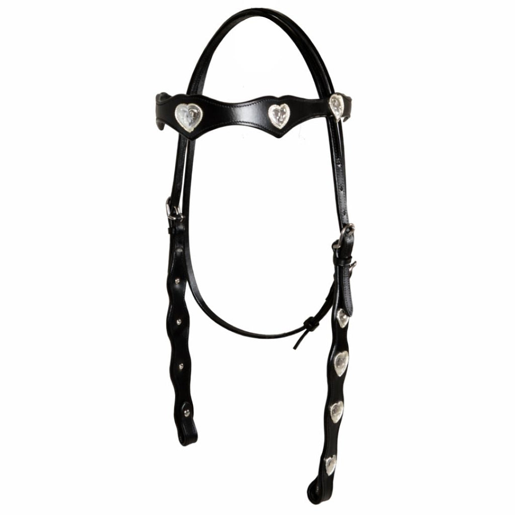 Hand-Tooled Leather Headstall & Split Reins – Decorative Western Horse Tack