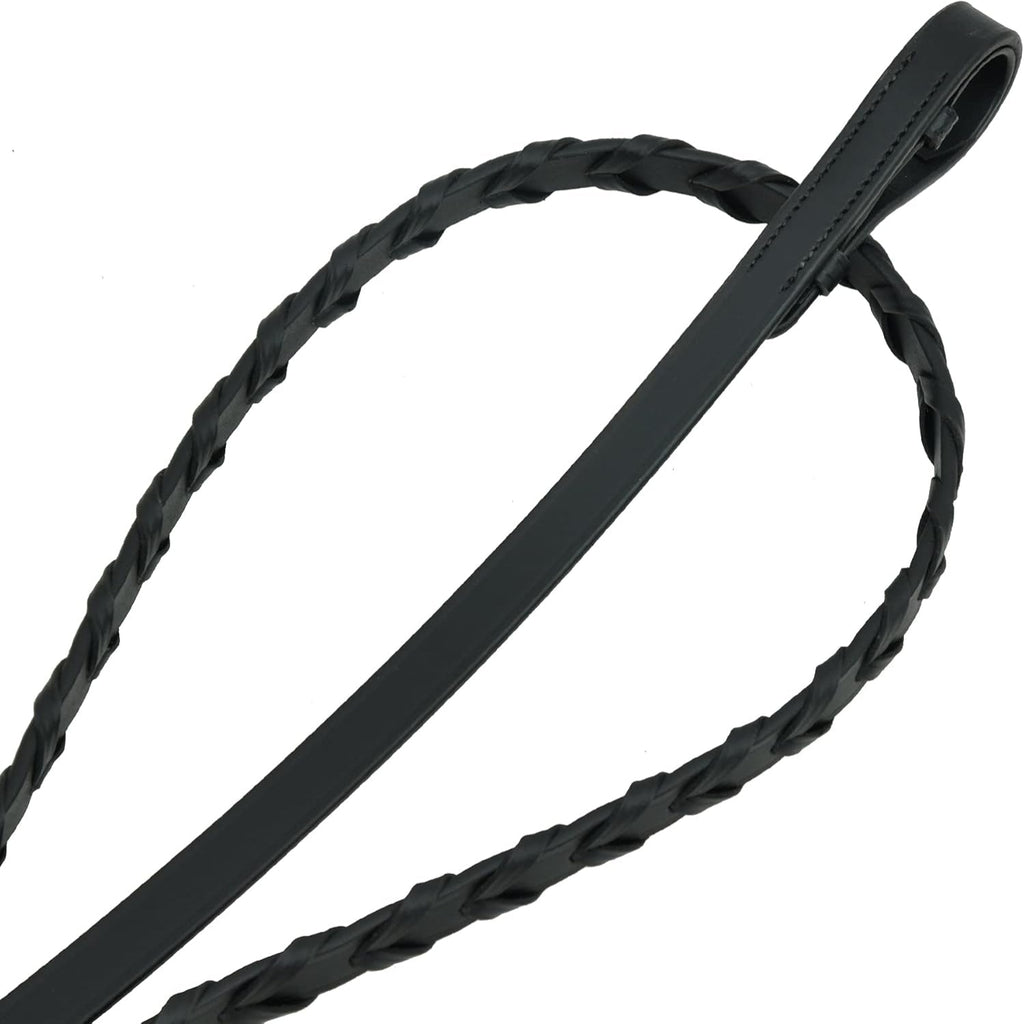 Handcrafted Braided Horse Reins – Genuine Leather with Secure Billet Ends