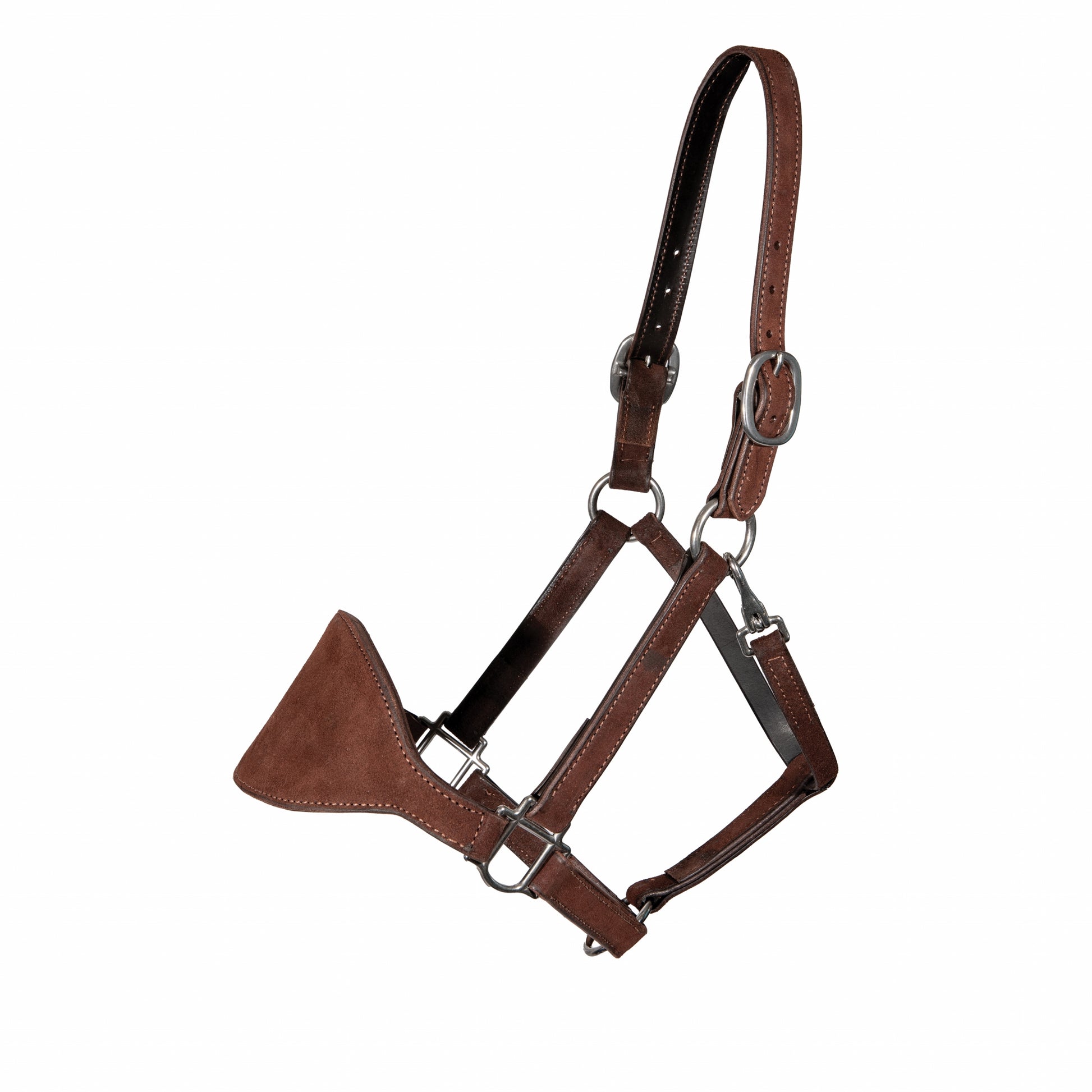 Performance Ranch Leather Horse Halter – Genuine Leather Headcollar with Brass Hardware