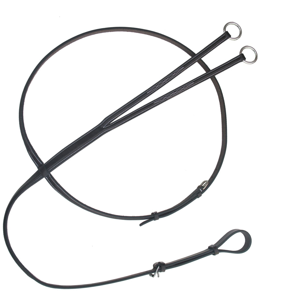 Handcrafted Raised Leather Running Martingale – Elegant Stitched Equestrian Tack
