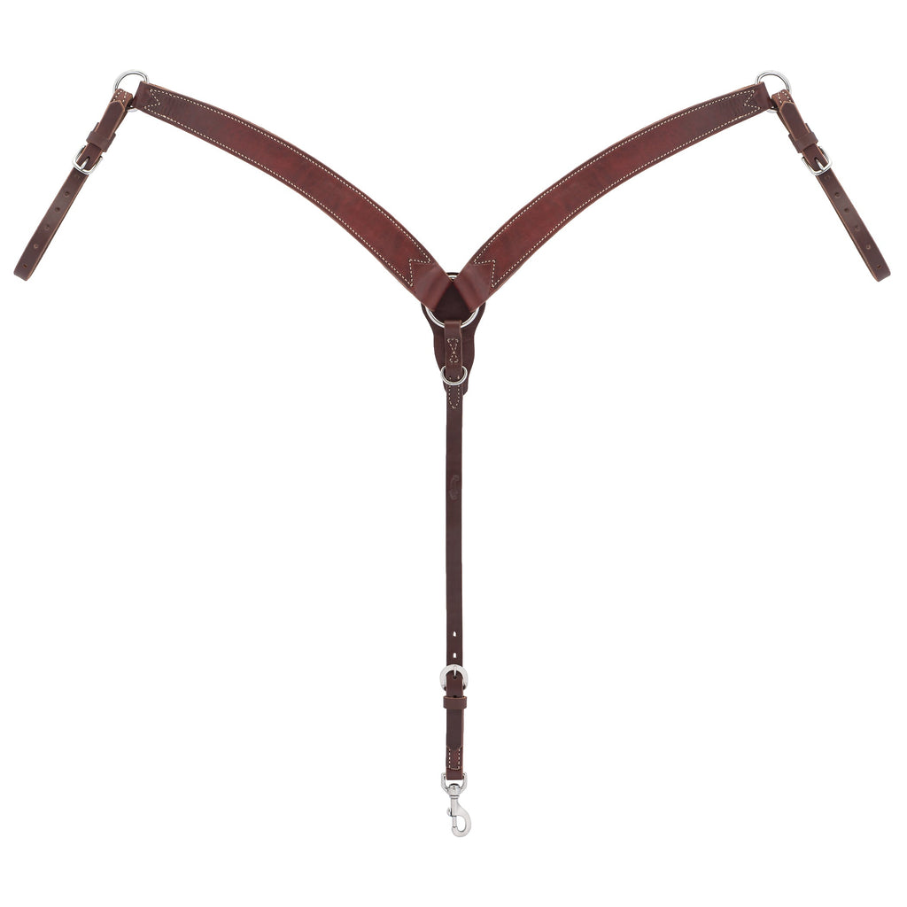 Premium Weighted Harness Leather Breast Collar – Rugged Western Horse Tack