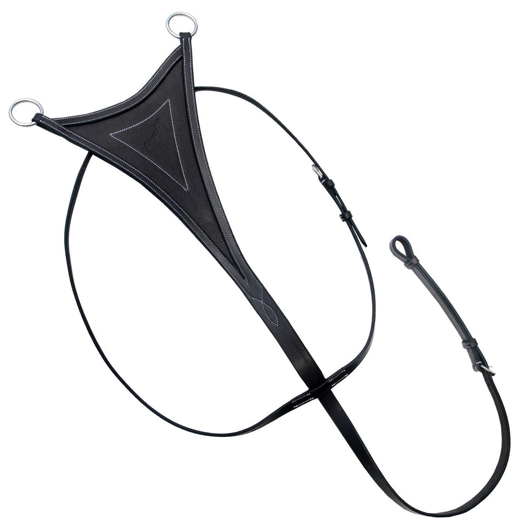 Soft Bib Leather Running Martingale – Adjustable Horse Training Tack