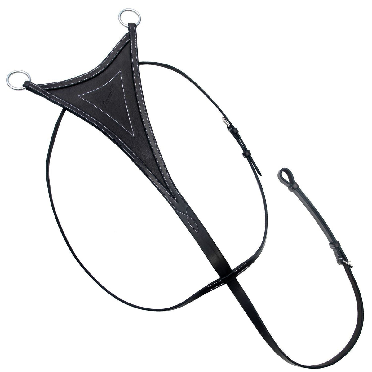 Soft Bib Leather Running Martingale – Adjustable Horse Training Tack