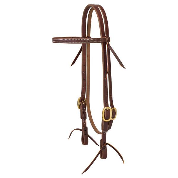 Genuine Leather Horse Headstall – Traditional Tie-End Tack
