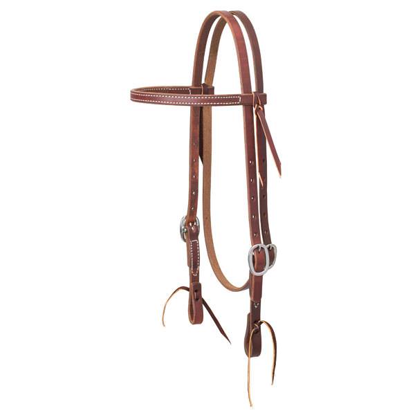 Genuine Leather Horse Headstall – Traditional Tie-End Tack