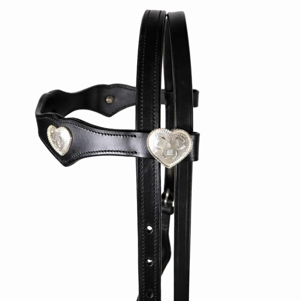 Hand-Tooled Leather Headstall & Split Reins – Decorative Western Horse Tack