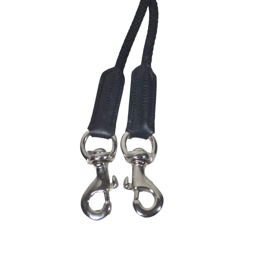 Genuine Leather & Rope Riding Reins – Handcrafted Equestrian Reins with Secure Bit Attachments
