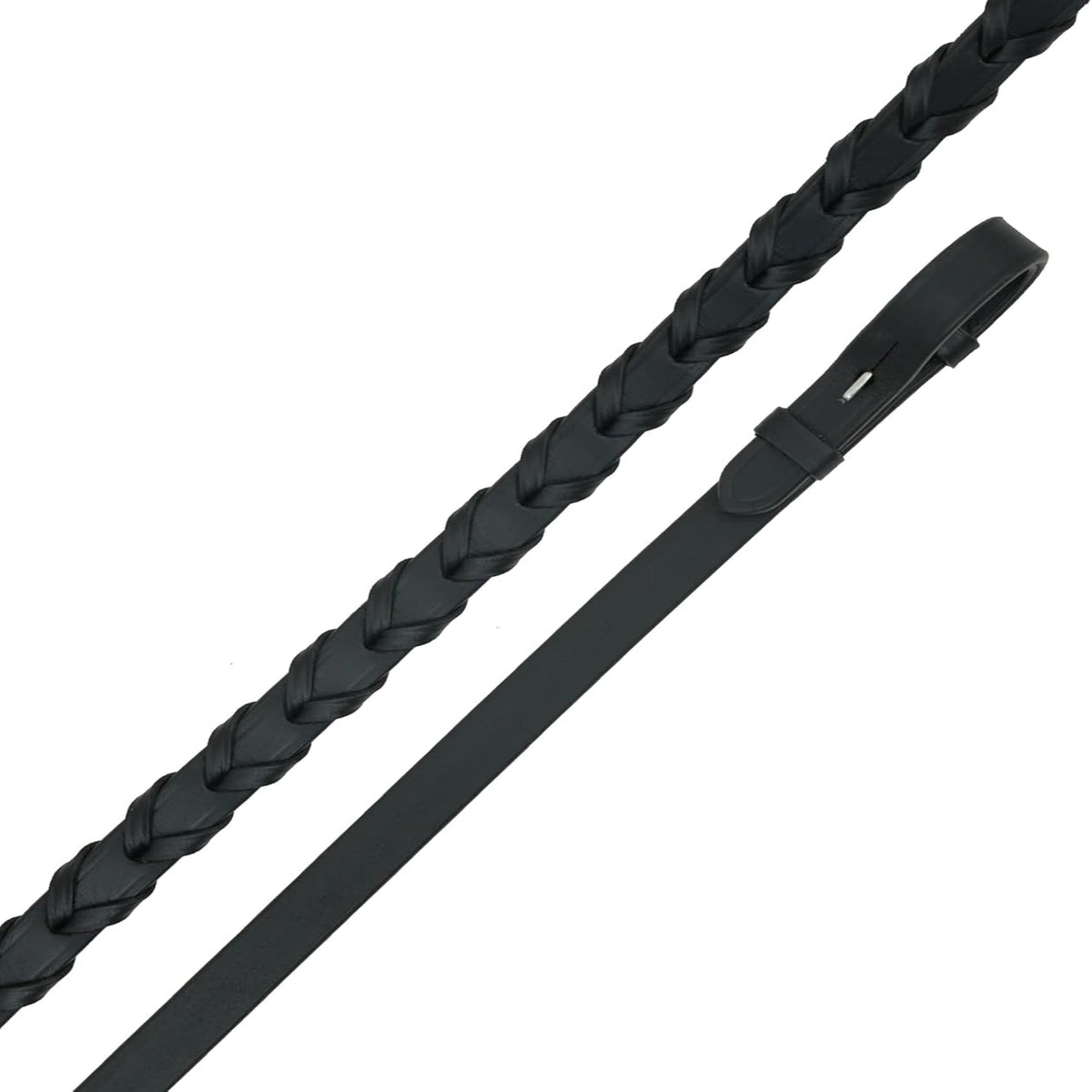 Handcrafted Braided Horse Reins – Genuine Leather with Secure Billet Ends
