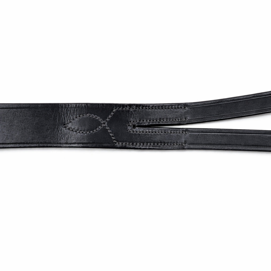 Raised Leather Standing Martingale with Double Stitch Detail – Adjustable Training Tack
