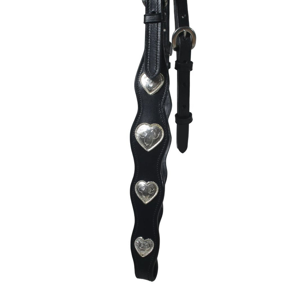 Hand-Tooled Leather Headstall & Split Reins – Decorative Western Horse Tack