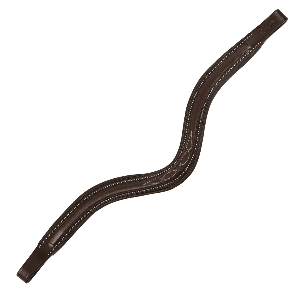 Premium Fancy Square Raised Padded Genuine Leather Browband – Handcrafted English Bridle Accessory