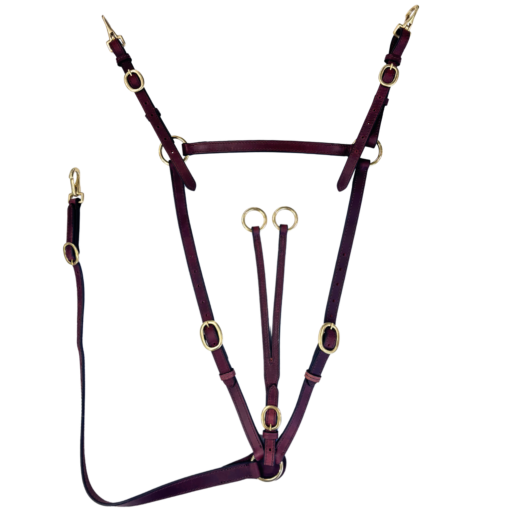 Handcrafted Stockman’s Leather Breastplate – Sewn Edge Design for Secure Saddle Support