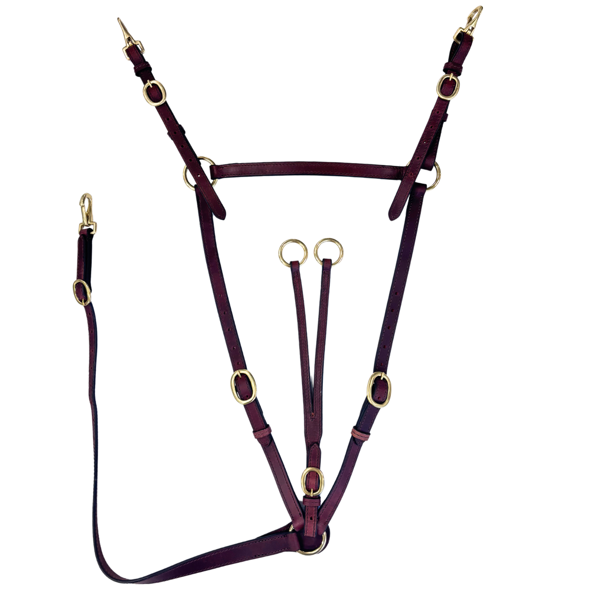 Handcrafted Stockman’s Leather Breastplate – Sewn Edge Design for Secure Saddle Support