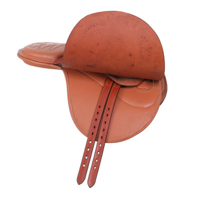 Heritage Cross-Style Leather Show Saddle – Heavy Handcrafted Horse Saddle with Rawhide & Aluminum Tree