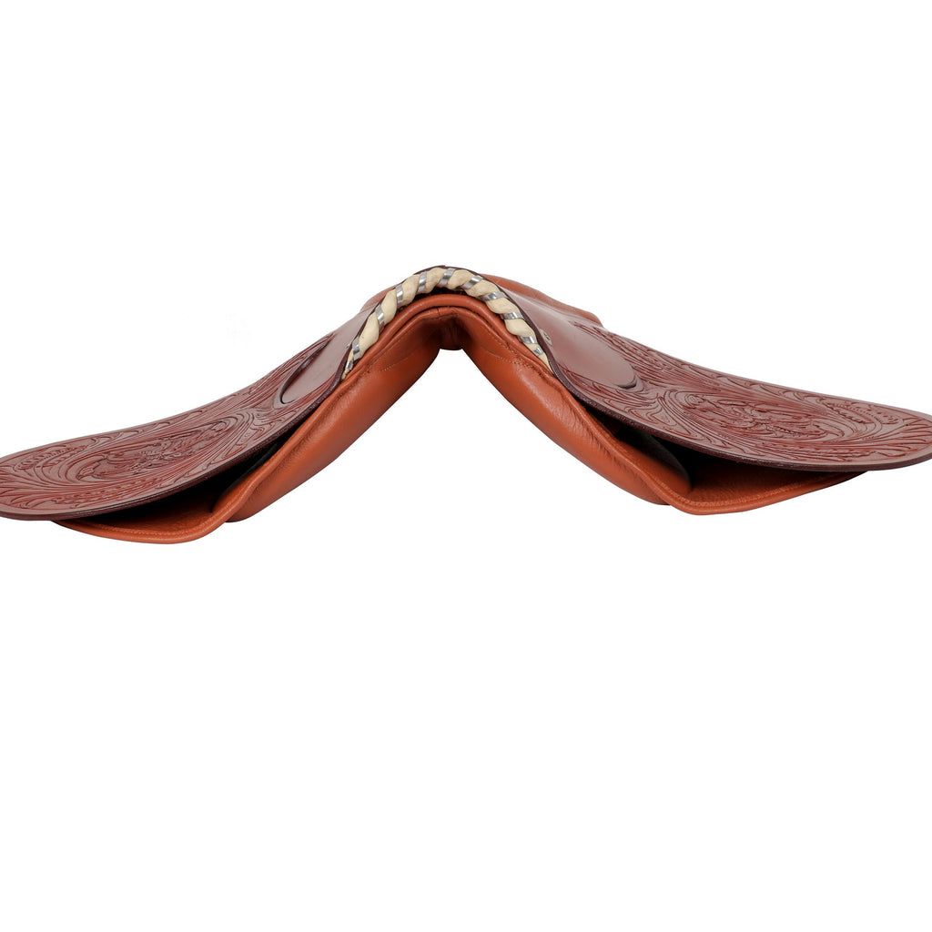 Heritage Cross-Style Leather Show Saddle – Heavy Handcrafted Horse Saddle with Rawhide & Aluminum Tree