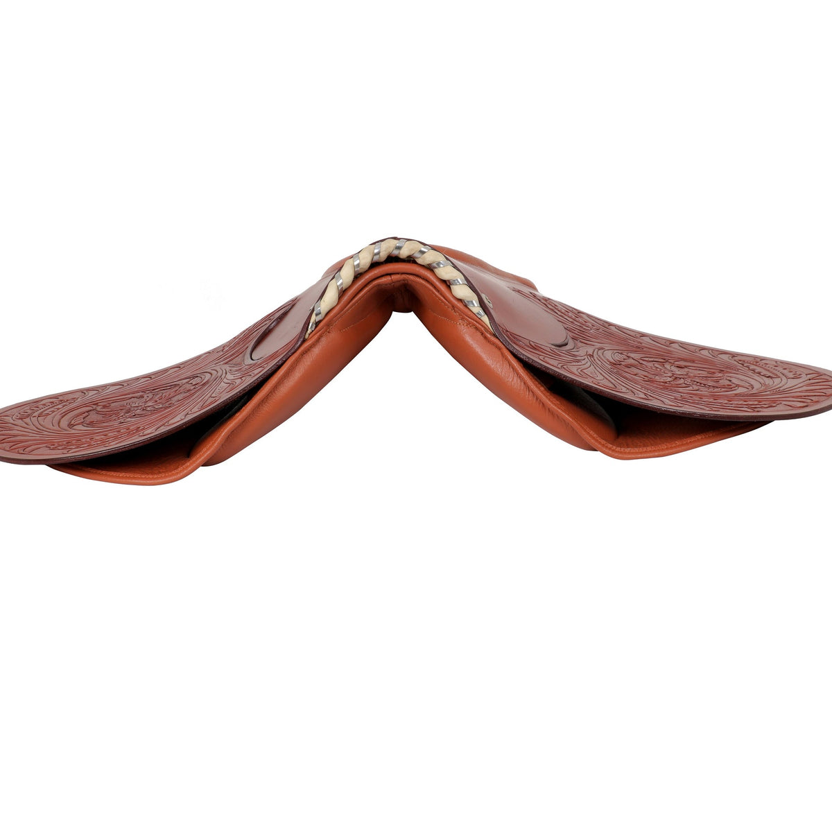 Heritage Cross-Style Leather Show Saddle – Heavy Handcrafted Horse Saddle with Rawhide & Aluminum Tree