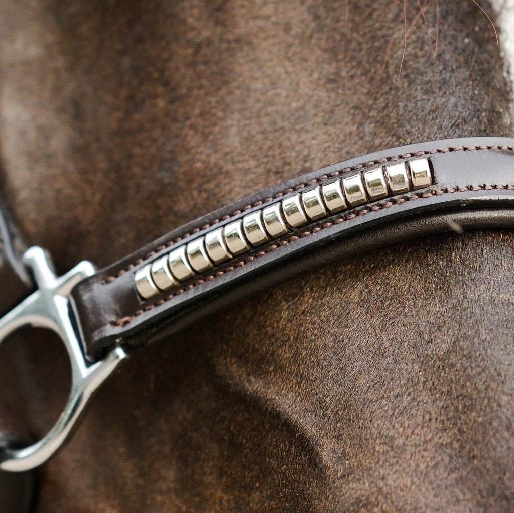 Premium Clincher Leather Horse Halter – Anatomical Padded Headcollar with Solid Brass Hardware