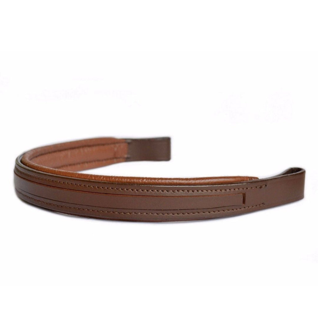Premium Genuine Leather Empty Channel Browband – Handcrafted Customizable Horse Browband