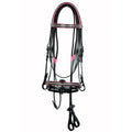 Royal Crystal Luxe Leather Show Bridle – Two Row Crystal Padded English Bridle