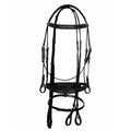 Signature Raised Fancy Stitch Leather Jump Bridle – Premium Handmade English Bridle