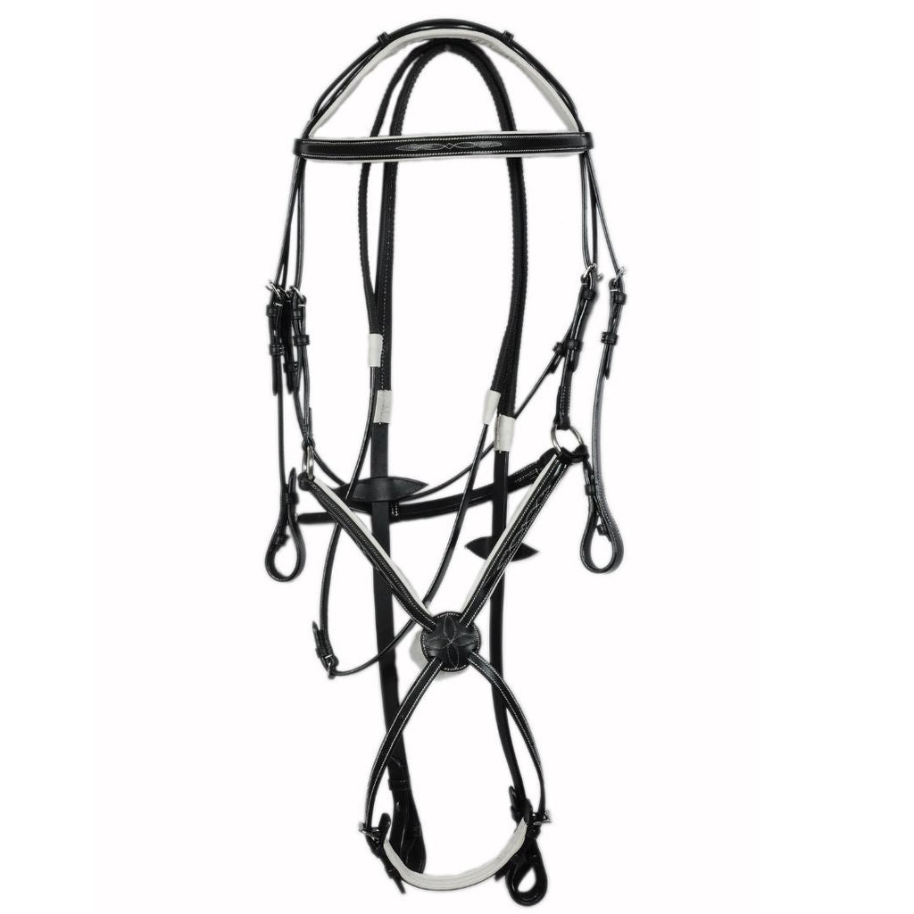 Elite Performance Anatomical Leather Jump Bridle – Handcrafted English Bridle for Comfort & Precision