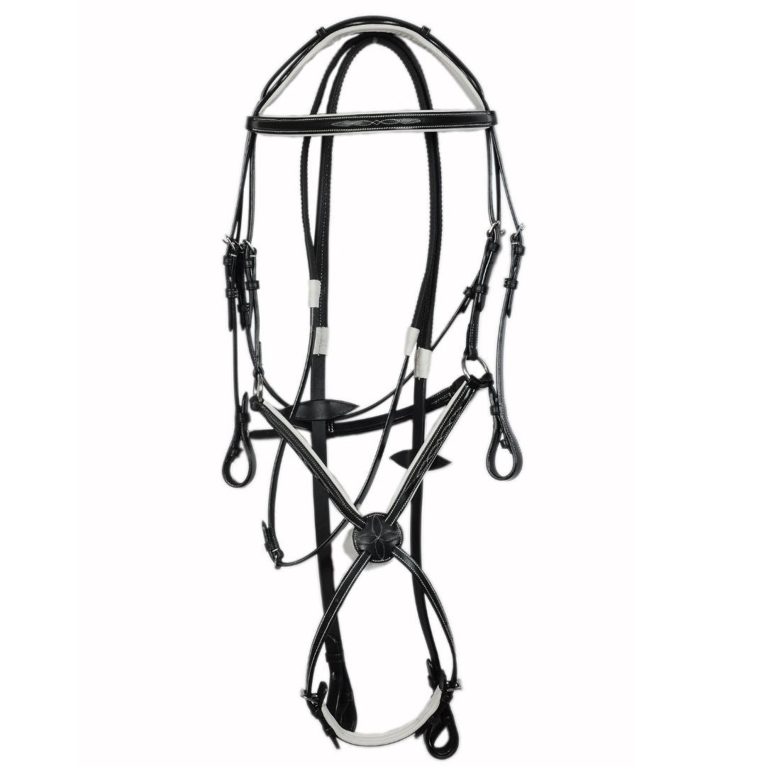 Elite Performance Anatomical Leather Jump Bridle – Handcrafted English Bridle for Comfort & Precision