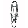 Luxury Genuine Leather Padded Show Bridle with Crystal Accents – Premium Buffalo Leather English Bridle