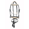 Premium Fancy Stitched Jump Bridle – Anatomic Padded Buffalo Leather English Bridle with Soft Crown & Reins