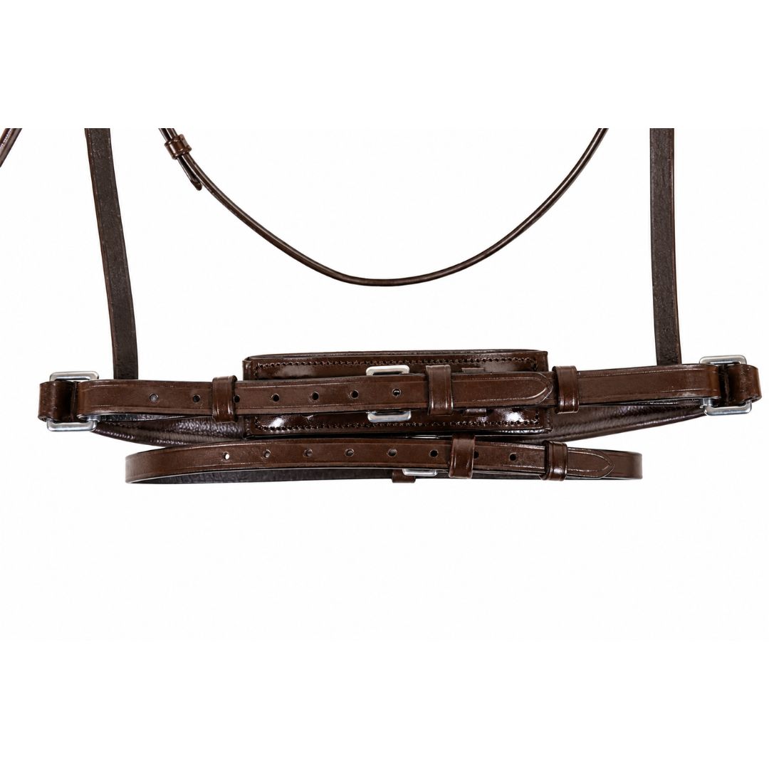 Summit Performance Dressage Bridle – Premium Buffalo Leather English Bridle with Stainless Steel Hardware & Matching Reins