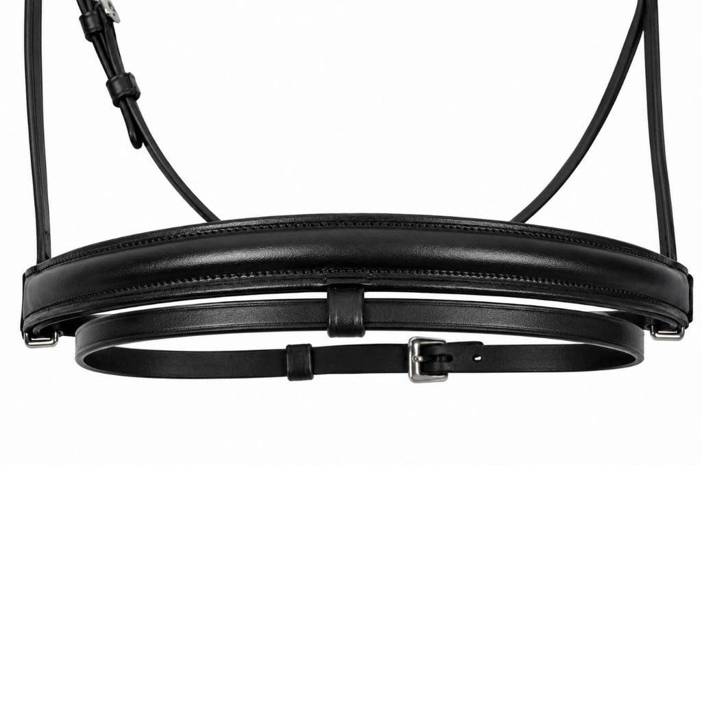 Elite Comfort Dressage Bridle – Anatomical Buffalo Leather Crank Bridle with Flash Attachment & Loop Keeper