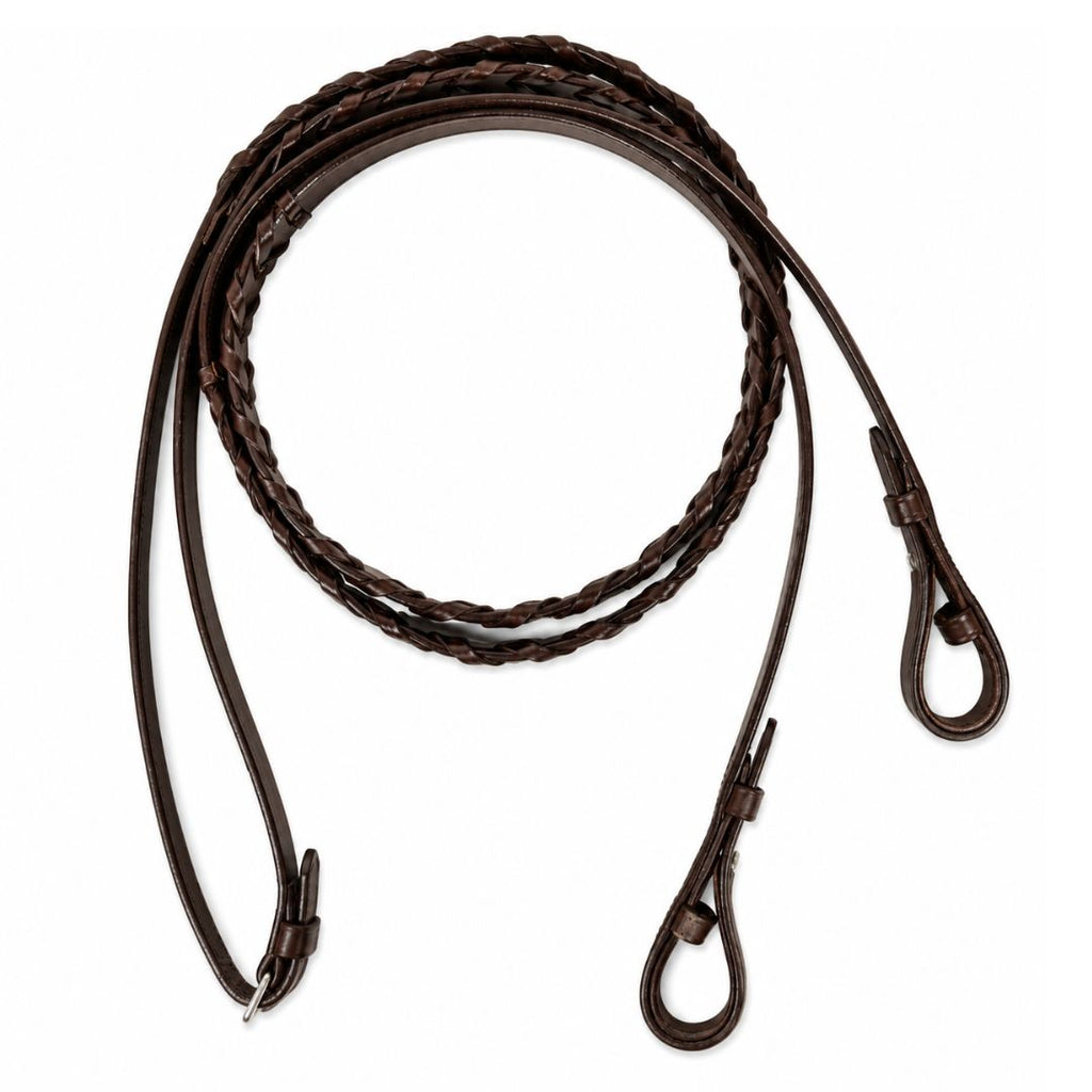 Summit Performance Dressage Bridle – Premium Buffalo Leather English Bridle with Stainless Steel Hardware & Matching Reins