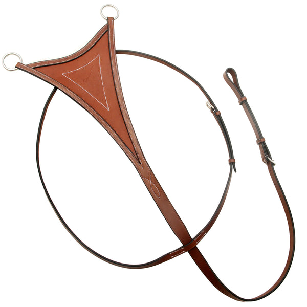 Soft Bib Leather Running Martingale – Adjustable Horse Training Tack
