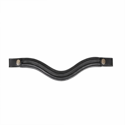 Premium Empty Channel Padded Genuine Leather Browband with Snap Button Closure – Handcrafted English Bridle Accessory