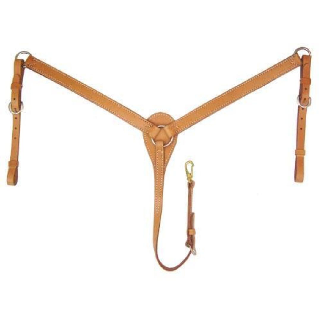 Premium Skirting Leather Western Breast Collar – Reinforced Double-Layer Stitched Design
