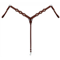 Scalloped Crystal Leather Breast Collar – Sterling Silver Conchos & Western Show Tack