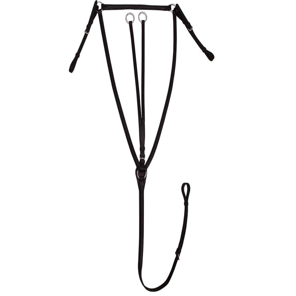 Raised Genuine Leather Horse Breastplate with Running Martingale – Classic Equestrian Tack