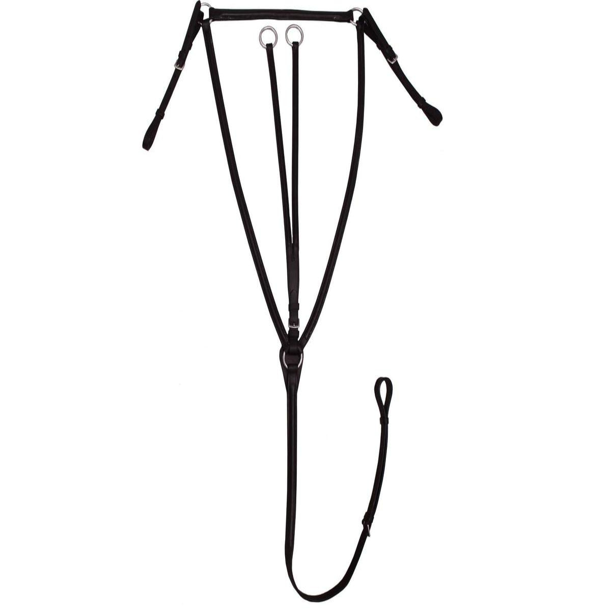 Raised Genuine Leather Horse Breastplate with Running Martingale – Classic Equestrian Tack