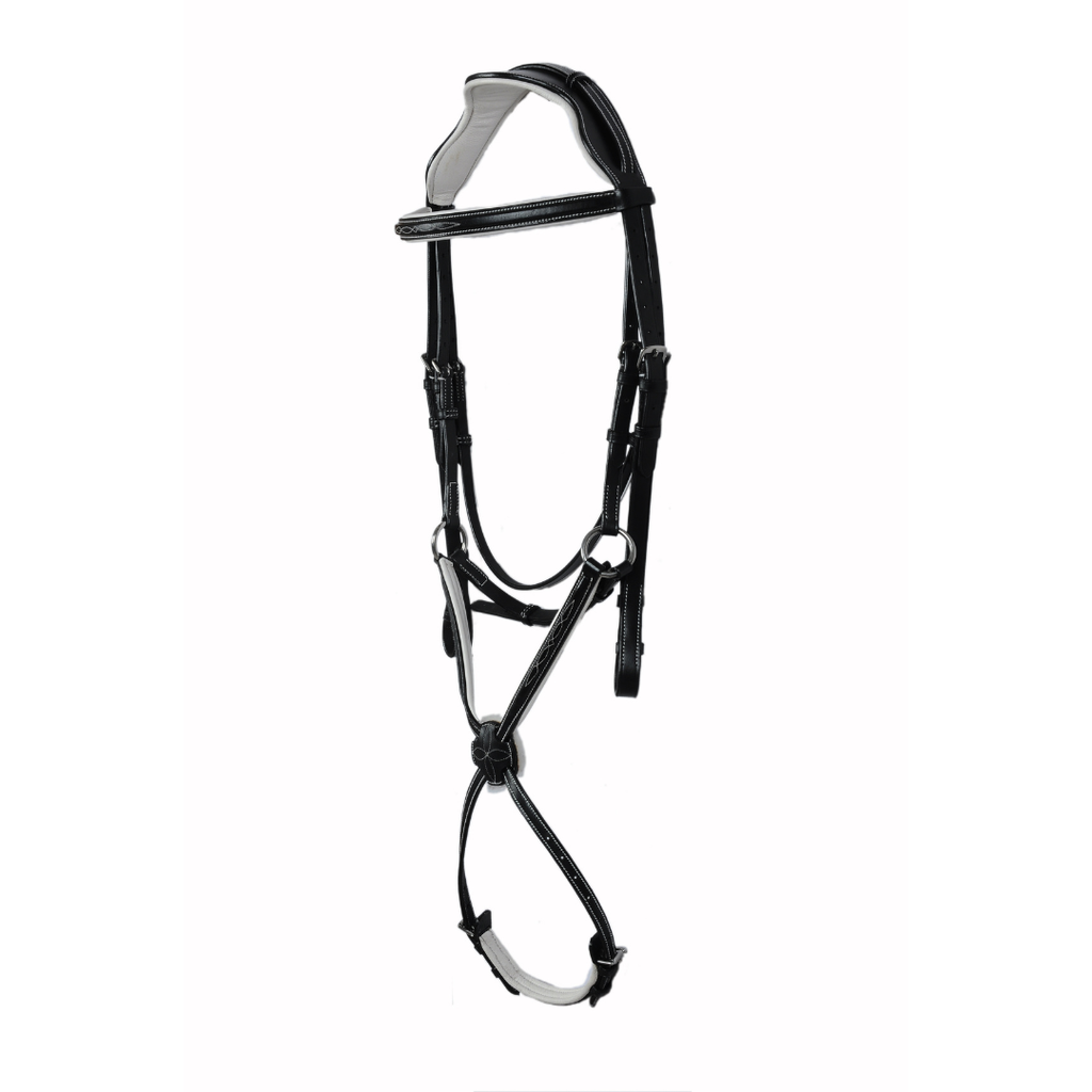 Elite Performance Anatomical Leather Jump Bridle – Handcrafted English Bridle for Comfort & Precision